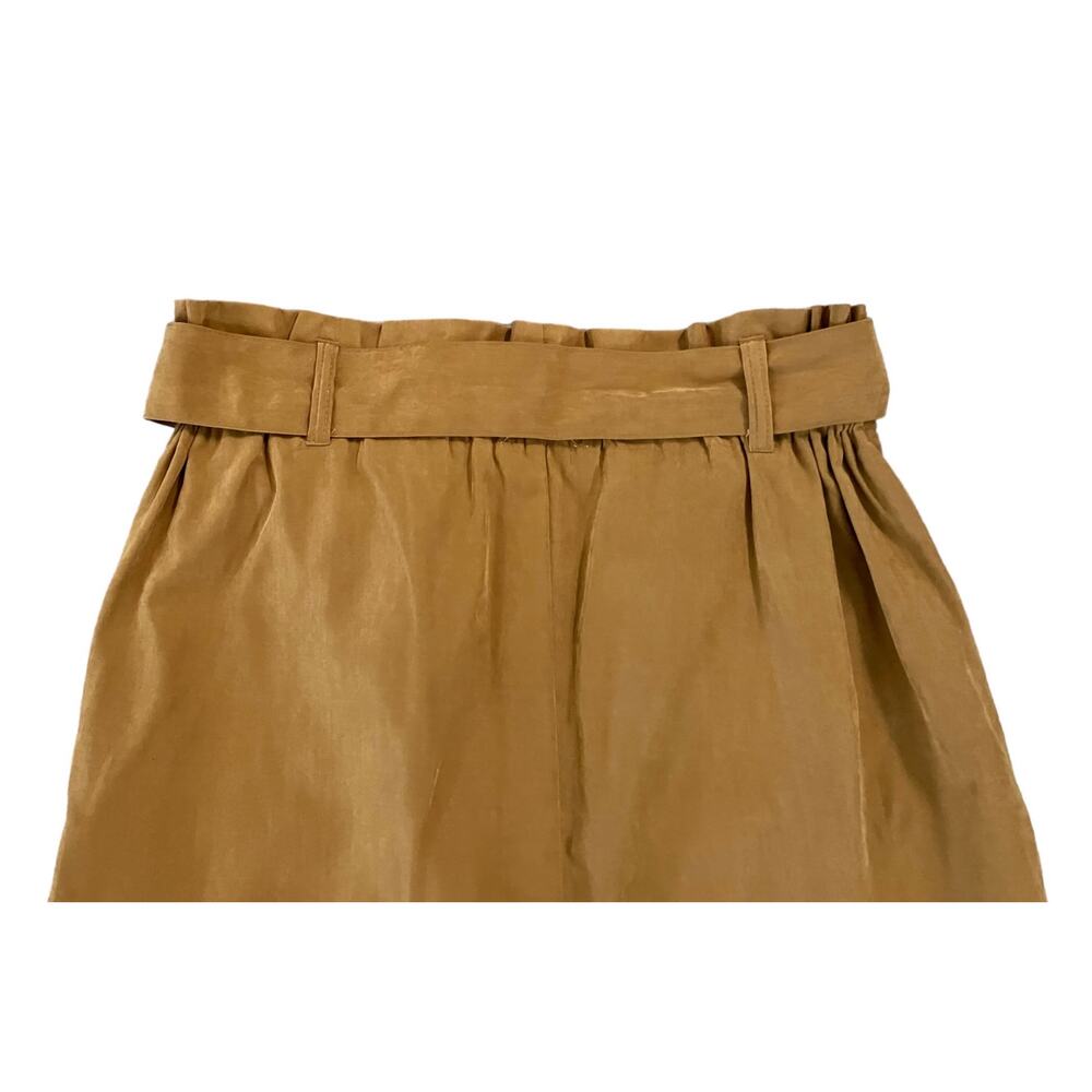 Mi Ami Women's Brown High Waisted Belted Button-Front Mini Skirt | Size M - Picture 7 of 10